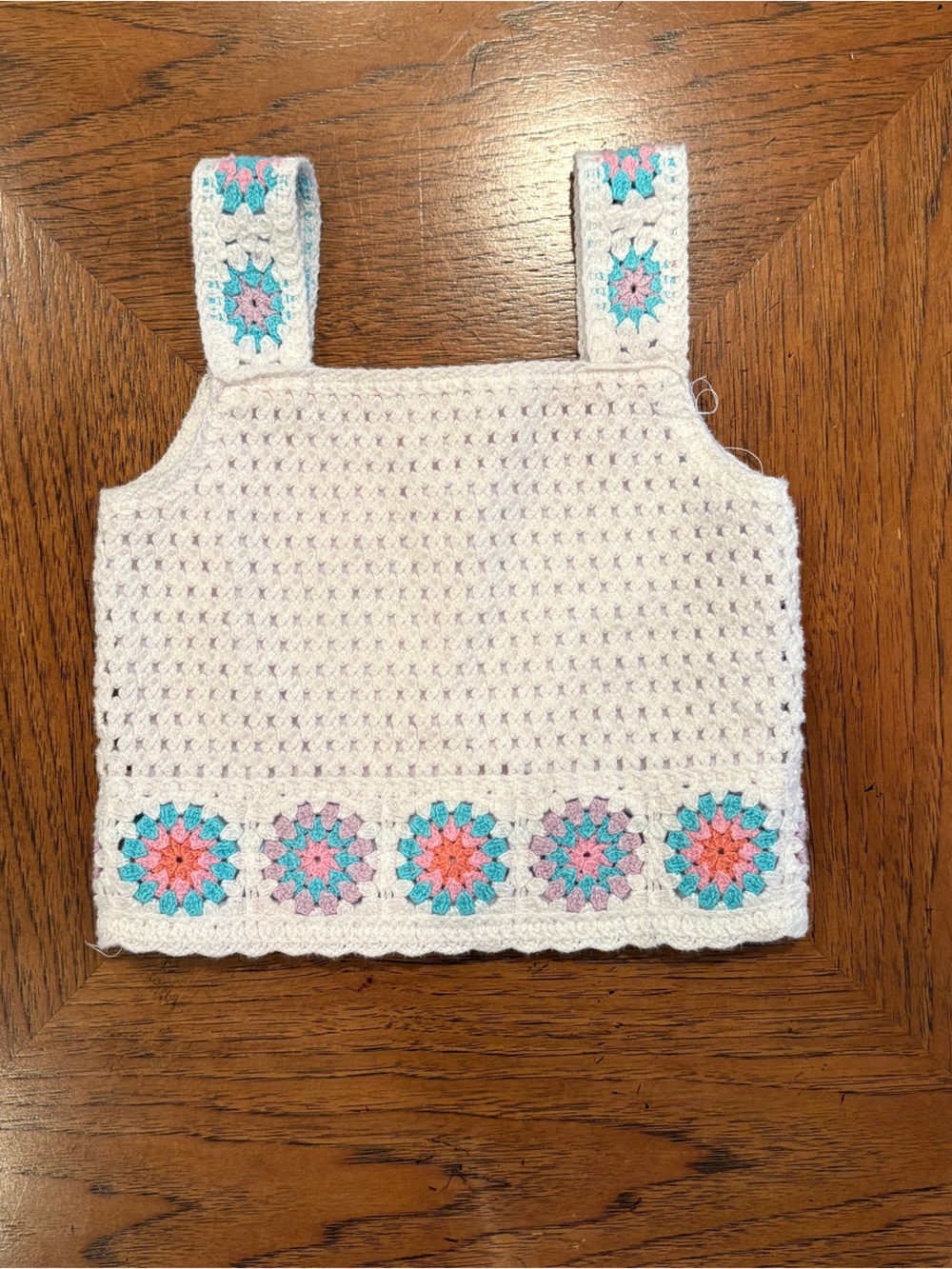 Girls summer crochet tank top